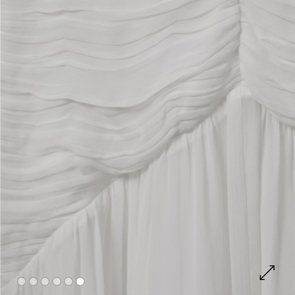 REISS SAFFY RUCHED BODYCON MIDI DRESS IN IVORY - Picture 6 of 6